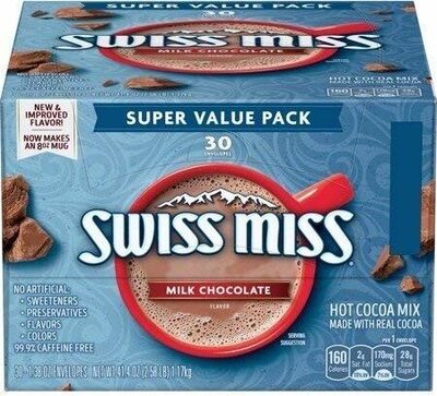 Swiss Miss Milk Chocolate Flavored Hot Cocoa Mix, 30 Count Hot Cocoa Mix Packets