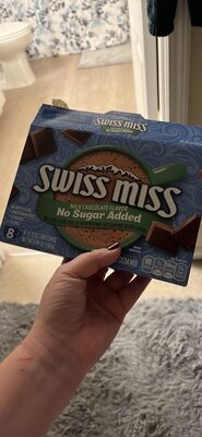 Swiss Miss No Sugar Added Milk Chocolate Flavored Hot Cocoa Mix, 0.73 oz., 8-Count Envelopes