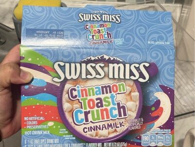 Swiss Miss Cinnamon Toast Crunch Cinnamilk Flavored Hot Drink Mix with Marshmallows, 6-count
