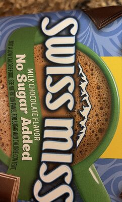 Swiss Miss Milk Chocolate Flavor No Sugar Added Hot Cocoa Mix, 13 oz. Canister