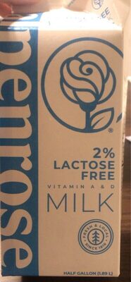2% Lactose Free Milk