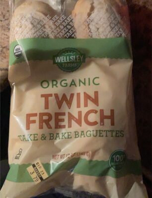 Twin French Organic Take & Bake Baguettes, Twin French