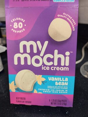 Vanilla Bean Vanilla Premium Mochi Ice Cream In Sweet Rice Dough, Vanilla Bean