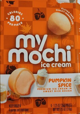 Pumpkin Spice Premium Ice Cream In Sweet Rice Dough, Pumpkin Spice
