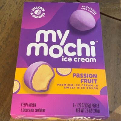 Passion Fruit Premium Ice Cream In Sweet Rice Dough, Passion Fruit