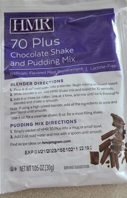70 Plus Meal Replacement Shake And Pudding Mix, Chocolate, Chocolate