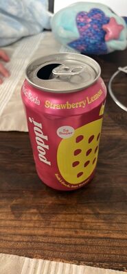 Strawberry Lemon Prebiotic Soda, Strawberry; Lemon