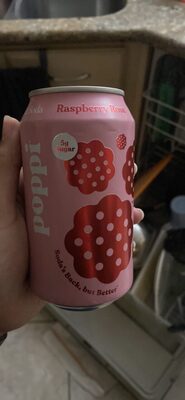 Raspberry Rose Prebiotic Soda, Raspberry