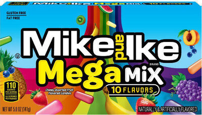 Mega Mix Chewy Assorted Fruit Flavored Candy, Caribbean Punch, Strawberry-Banana, Paradise Punch, Grape Soda, Kiwi-Banana, Mango Delight, Pineapple-Banana, Watermelon, Peach Berry, Blue Raspberry