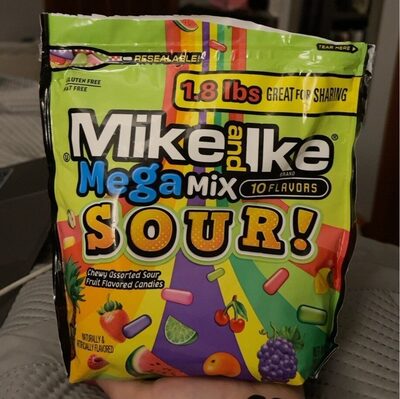 Chewy Assorted Sour Fruit Flavored Candies, Sour Zappin' Apple Sour Slammin' Strawberry Sour Juicy Lemon Sour Green Limeade Sour Grape Soda Sour Power Sour Screamin' Cherry Sour Power Pineapple Sour Watermelon Wipeout Sour Shockin' Raspberry Sour Pucker P