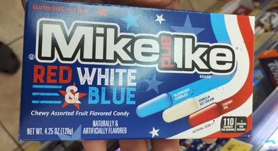 Red White & Blue Chewy Assorted Fruit Flavored Candy, Red White & Blue