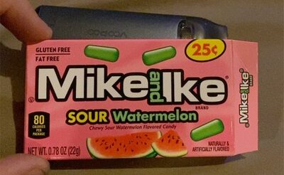 Sour Watermelon Flavored Chewy Candy, Sour Watermelon