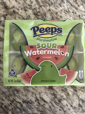 Sour Watermelon Marshmallow Chicks, Sour Watermelon