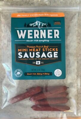 Pork & Beef Sausage Mini Meat Sticks, Pork & Beef