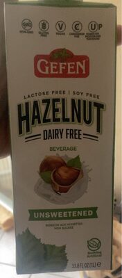 Unsweetened Dairy Free Hazelnut Beverage