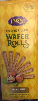Hazelnut Cream Filled Wafer Rolls, Hazelnut
