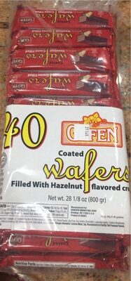 Filled With Hazelnut Flavored Cream Coated Wafers