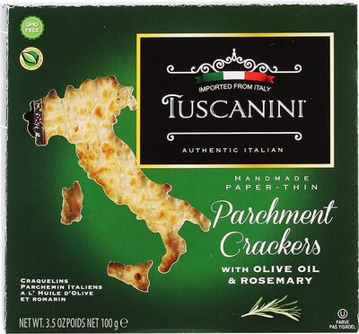 Olive Oil & Rosemary Parchment Crackers