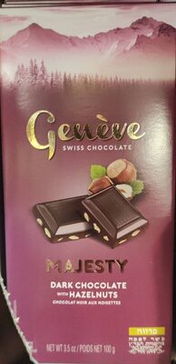 Majesty Swiss With Hazelnuts Dark Chocolate, Hazelnuts