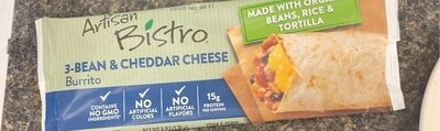 3-Bean & Cheddar Cheese Burrito, 3-Bean & Cheddar Cheese