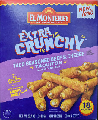 Taco Seasoned Beef & Cheese Taquitos, Taco Seasoned Beef & Cheese