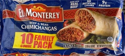 Beef & Bean Chimichangas, Beef & Bean