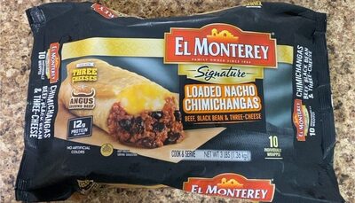 Beef, Black Bean & Three-Cheese Loaded Nacho Chimichangas, Beef, Black Bean & Three-Cheese