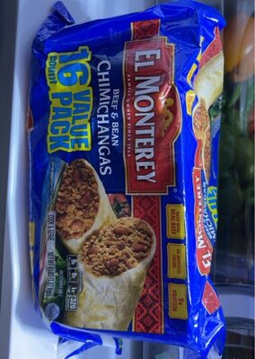 Beef & Bean Chimichangas, Beef & Bean
