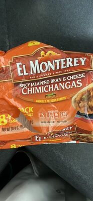 Medium Spicy Jalapeno Bean & Cheese Chimichangas, Spicy Jalapeno Bean & Cheese