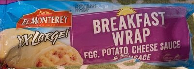 Egg, Potato, Cheese Sauce & Sausage Breakfast Wrap, Egg, Potato, Cheese Sauce & Sausage