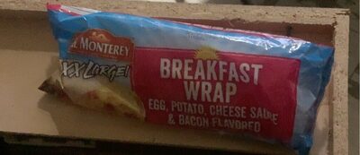 Xx Large! Egg, Potato, Cheese Sauce & Bacon Flavored Breakfast Wrap, Egg, Potato, Cheese Sauce & Bacon