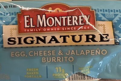 Egg, Cheese & Jalapeno Burrito, Egg, Cheese & Jalapeno