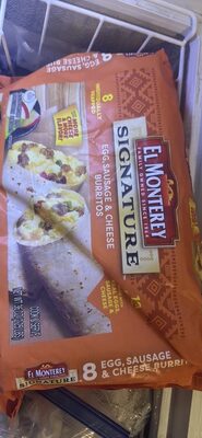 Egg, Sausage & Cheese Burritos, Egg, Sausage & Cheese