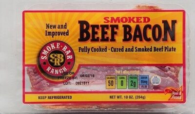 Fully Cooked Beef Bacon, Smoked
