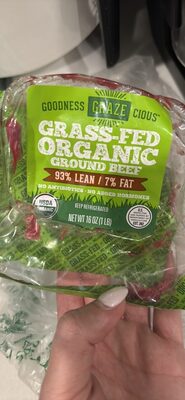 Organic Grass-Fed 93% Lean 7% Fat Ground Beef