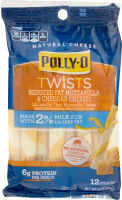 Twists String Cheese Mozzarella & Cheddar With 2% Milk Cheese Snacks