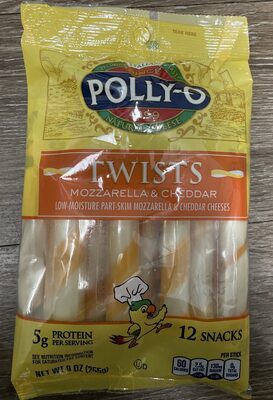 Mozzarella & Cheddar Twists Natural Cheese Snacks