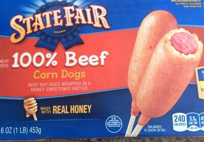 100% Beef Corn Dogs Beef Hot Dogs Wrapped In A Honey Sweetened Batter, 100% Beef