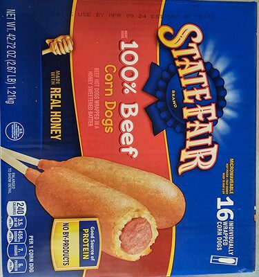 Beef Corn Dogs Beef Hot Wrapped In A Sweeetened Batter, Beef
