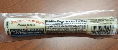 Bongards Reduced Fat Low Moisture Part Skim Mozzarella String Cheese Stick - 1 oz