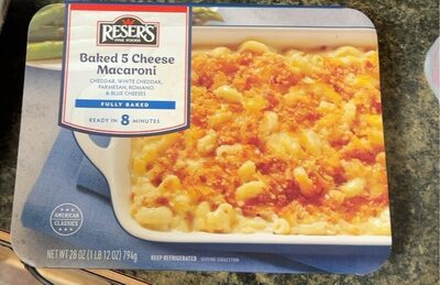 Baked 5 Cheese Macaroni Cheddar, White Cheddar, Parmesan, Romano, & Blue Cheeses, Baked 5 Cheese Macaroni