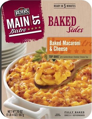 Baked Macaroni & Cheese With Real Cheddar Cheese & Elbow Macaroni, Baked