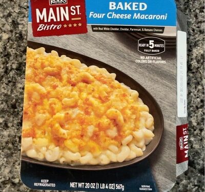 Baked Four Cheese Macaroni With Real White Cheddar, Cheddar, Parmesan, & Romano Cheeses, Baked Four Cheese