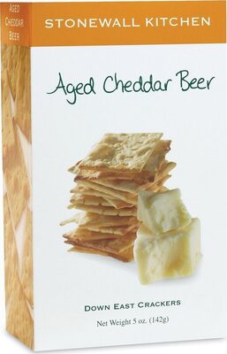Aged Cheddar Beer Down East Crackers, Cheddar; Beer