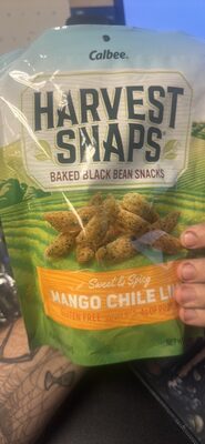 Mango Chile Lime Flavored Black Bean Snack Crisps, Mangoo Chile Lime