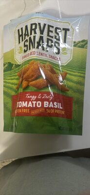 Tomato Basil Red Lentil Snack Crisps, Tomato Basil
