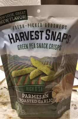 Harvest Snaps Green Pea Snack Crisps White Cheddar 3Oz, White Cheddar Sharp & Creamy