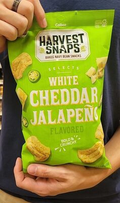 White Cheddar Jalapeno Baked Navy Bean Snacks, White Cheddar Jalapeno