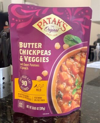 Mild Butter Chickpeas & Veggies With Sweet Potatoes & Spinach, Mild Butter Chickpeas & Veggies