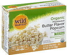 Organic Butter Flavor Microwave Popcorn, Butter